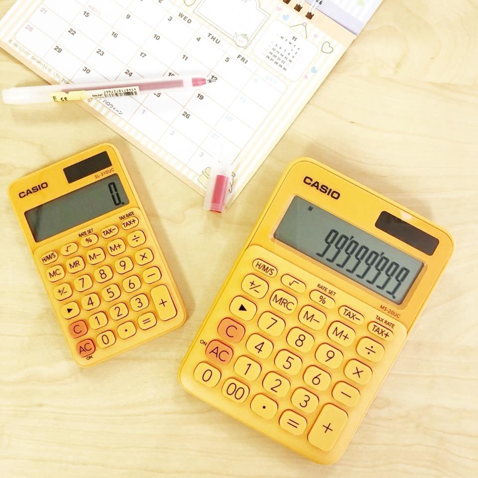 Casio MS-20UC orange 12-bit color series office calculator