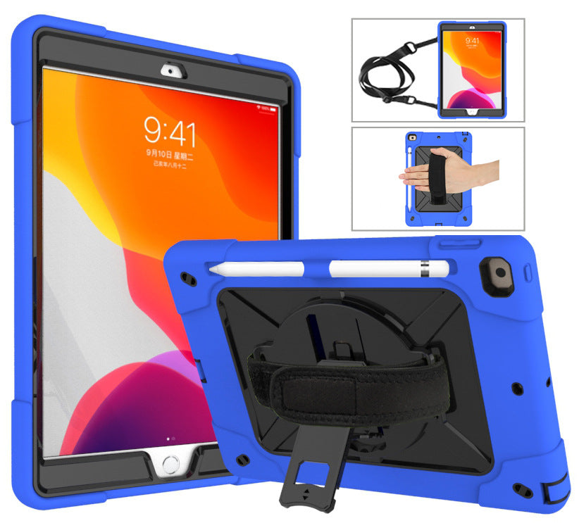 New 2020 iPad 10.9 Contrast Color Robot Protective Case Pro11 Hand Strap Style All-Inclusive Anti-drop Case