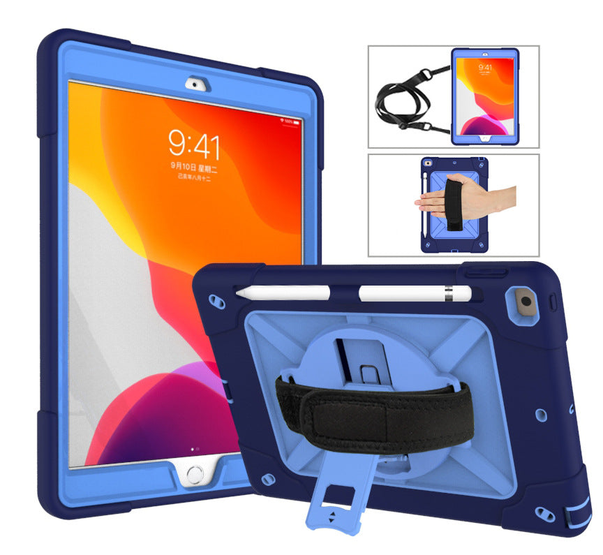 New 2020 iPad 10.9 Contrast Color Robot Protective Case Pro11 Hand Strap Style All-Inclusive Anti-drop Case
