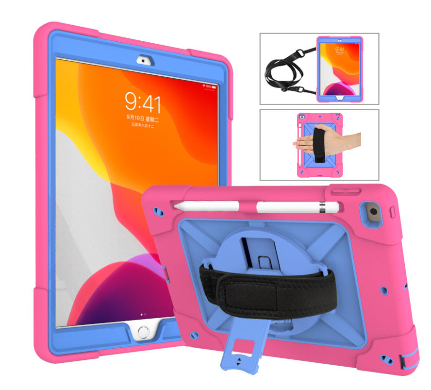 New 2020 iPad 10.9 Contrast Color Robot Protective Case Pro11 Hand Strap Style All-Inclusive Anti-drop Case