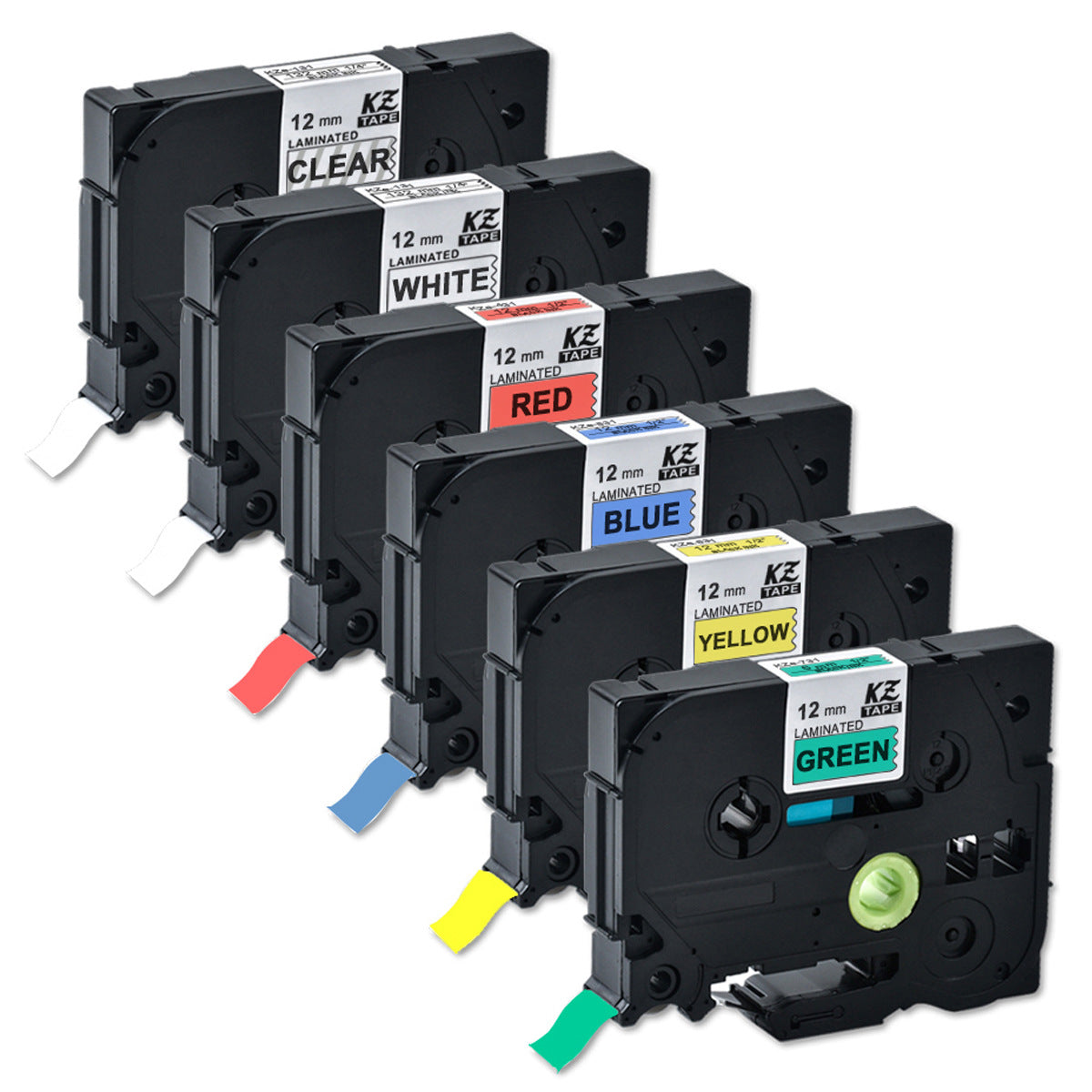 適用Brother 標籤 產色帶12mm標準覆膜不干膠標籤紙PT-E100B