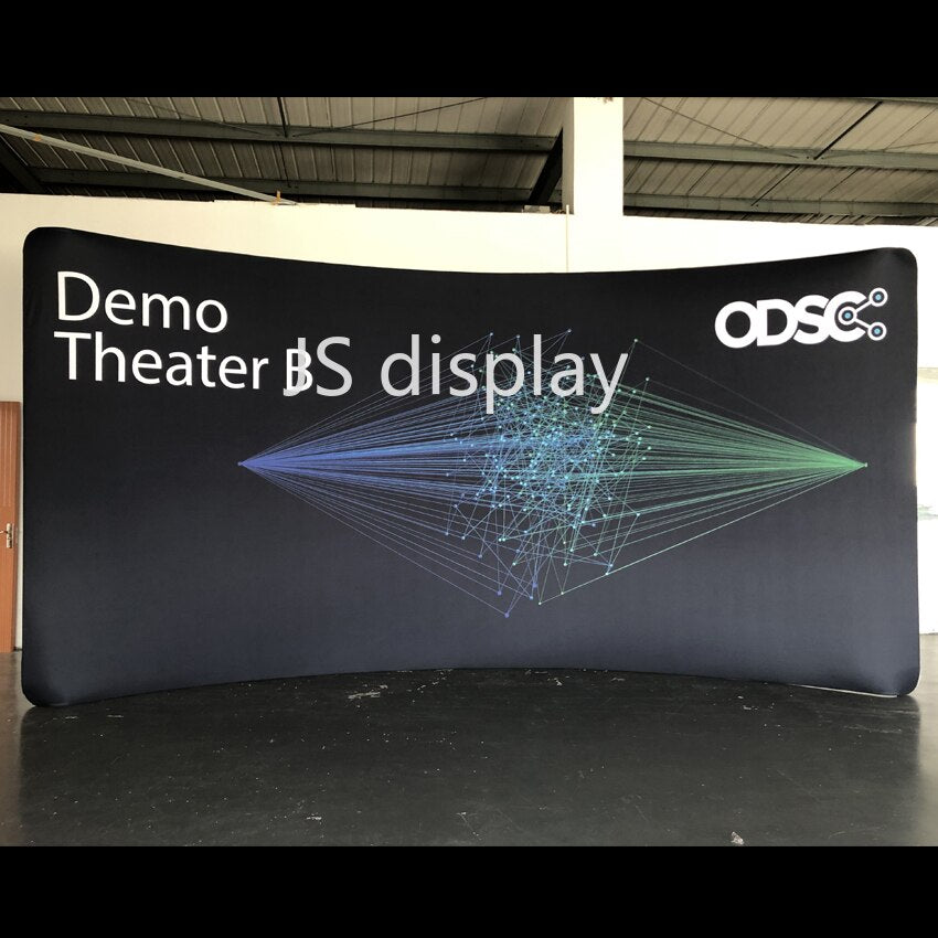 20ft custom curved trade show display pop-up booth backdrop