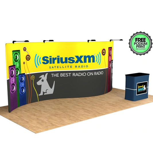 20ft Portable Trade Show Display Pop Up Booth Exhibition Advertising Equipment with Spotlight Counter