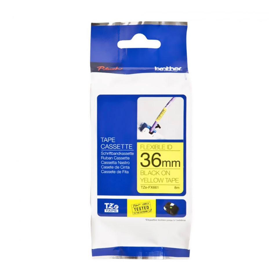 Brother 36mm 抗凍標籤帶(可彎曲) TZe-FX261/661/TZ-FX261/661-長度8M