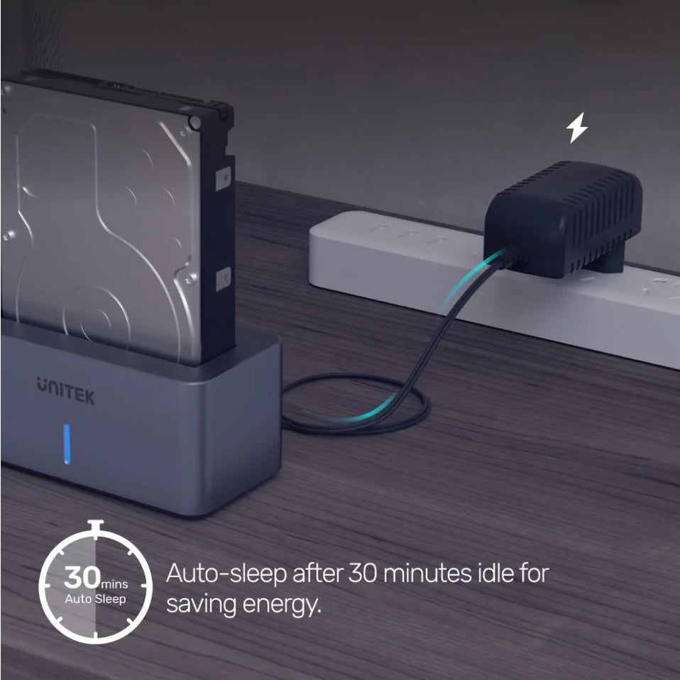 UNITEK USB 3.0 Single Slot Hard Drive External Box 2.5/3.5 Inch - Aluminum Alloy (Y-S1304A)