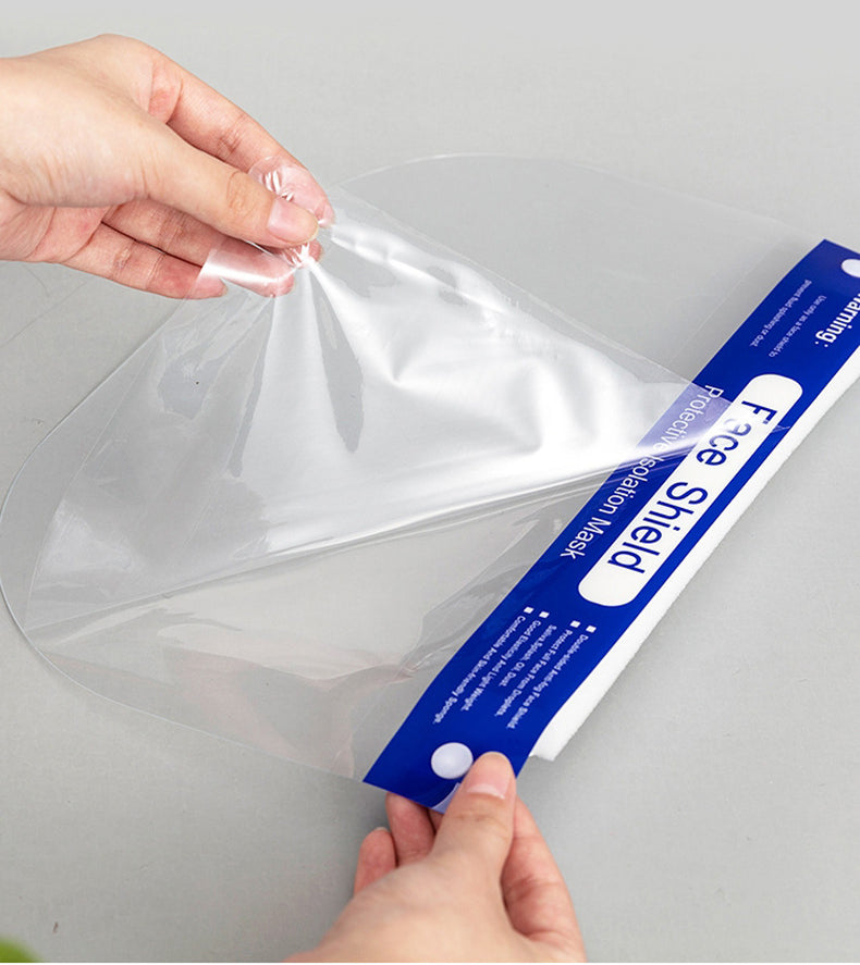 Disposable transparent PVC anti-droplet and anti-fog isolation mask