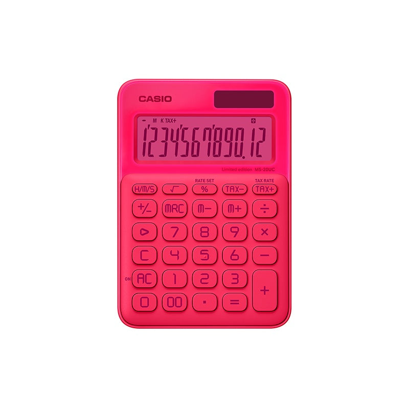 Casio Calculator MS 20 UC Neon Pink