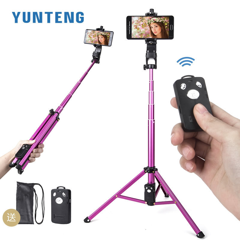 Yunteng 1688 tripod integrated selfie stick Bluetooth remote control camera mobile phone live broadcast selfie video bracket