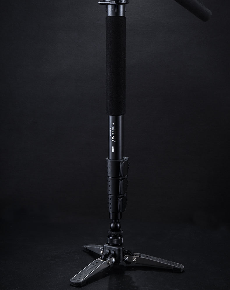 Yunteng 588 SLR camera monopod camera bracket hydraulic platform large photography monopod support foot