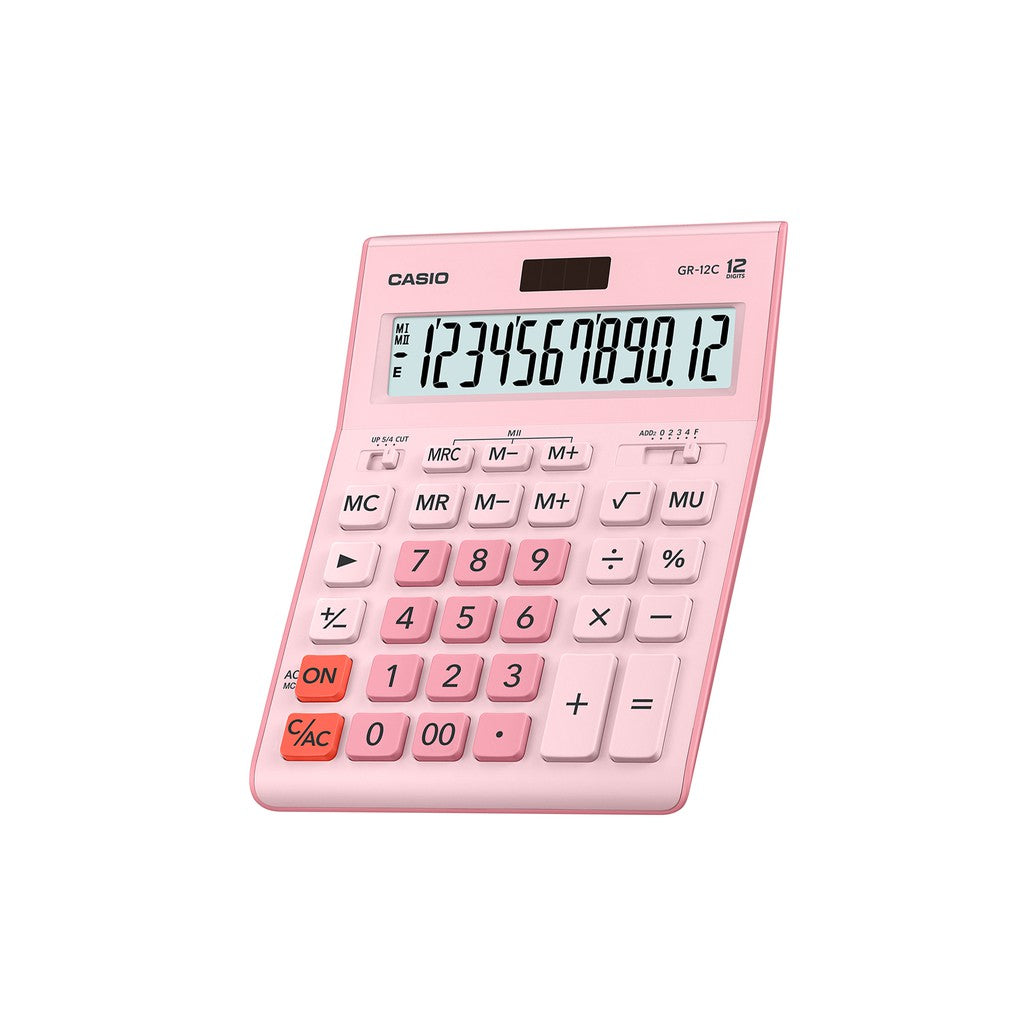 Casio calculator GR-12C pink