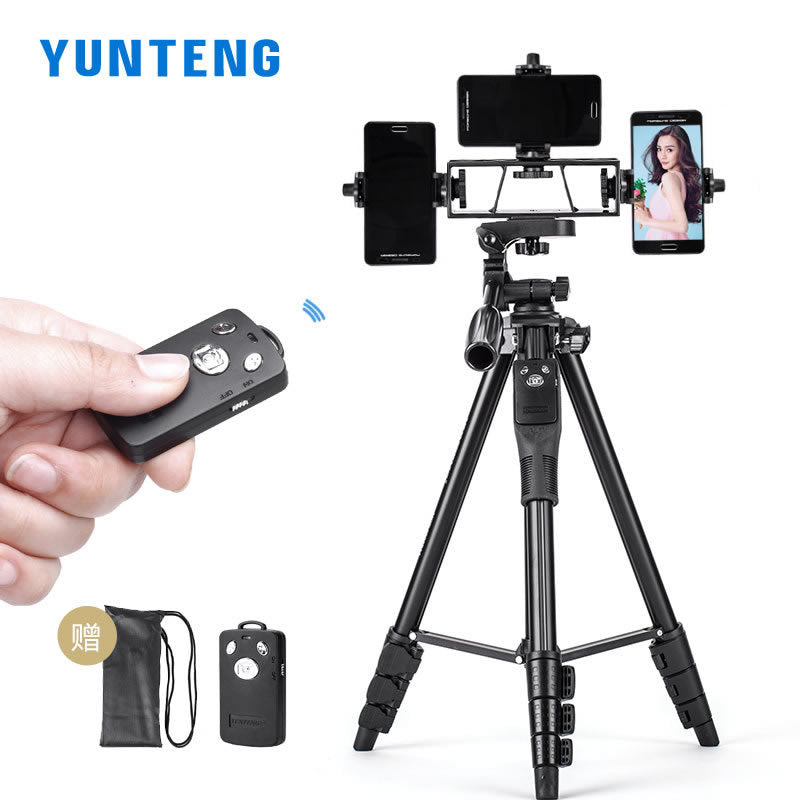 Yunteng 6808 mobile live broadcast tripod multi-camera selfie tripod