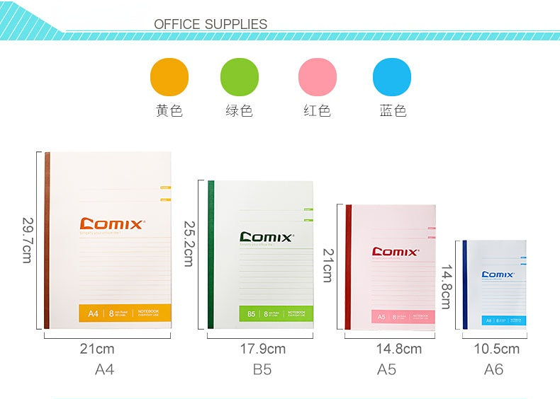 Comix Wireless A5 B5 A4 A6 Soft Notebook C4502