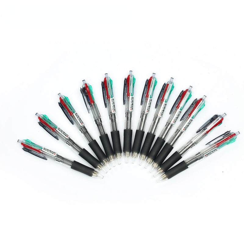 M&G 0.7mm multi-color ballpoint pen four-color pen push-type press pen 8030