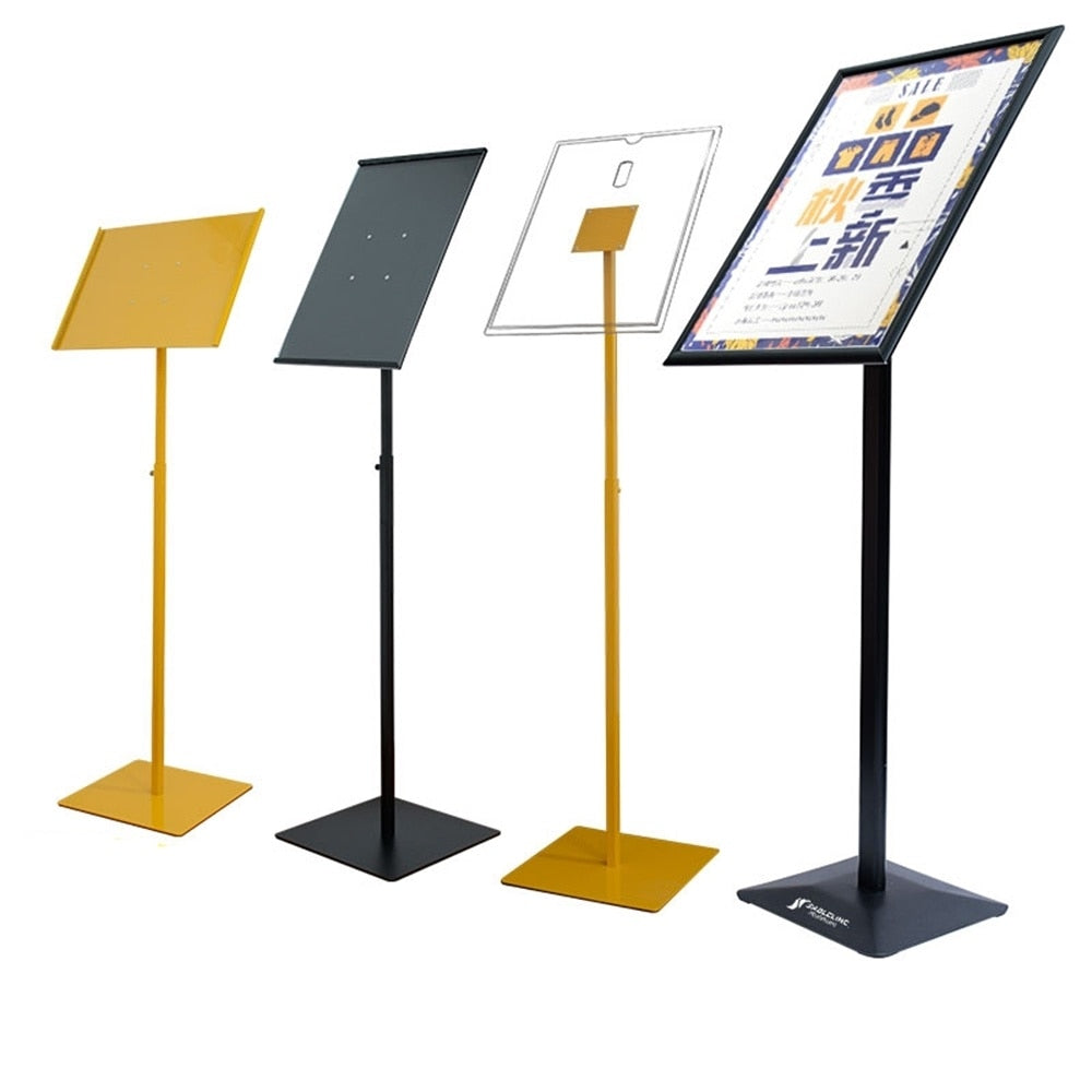 A3 A4 adjustable floor-standing metal advertising promotion poster display stand