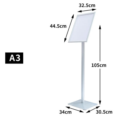 A3 A4 adjustable floor-standing metal advertising promotion poster display stand
