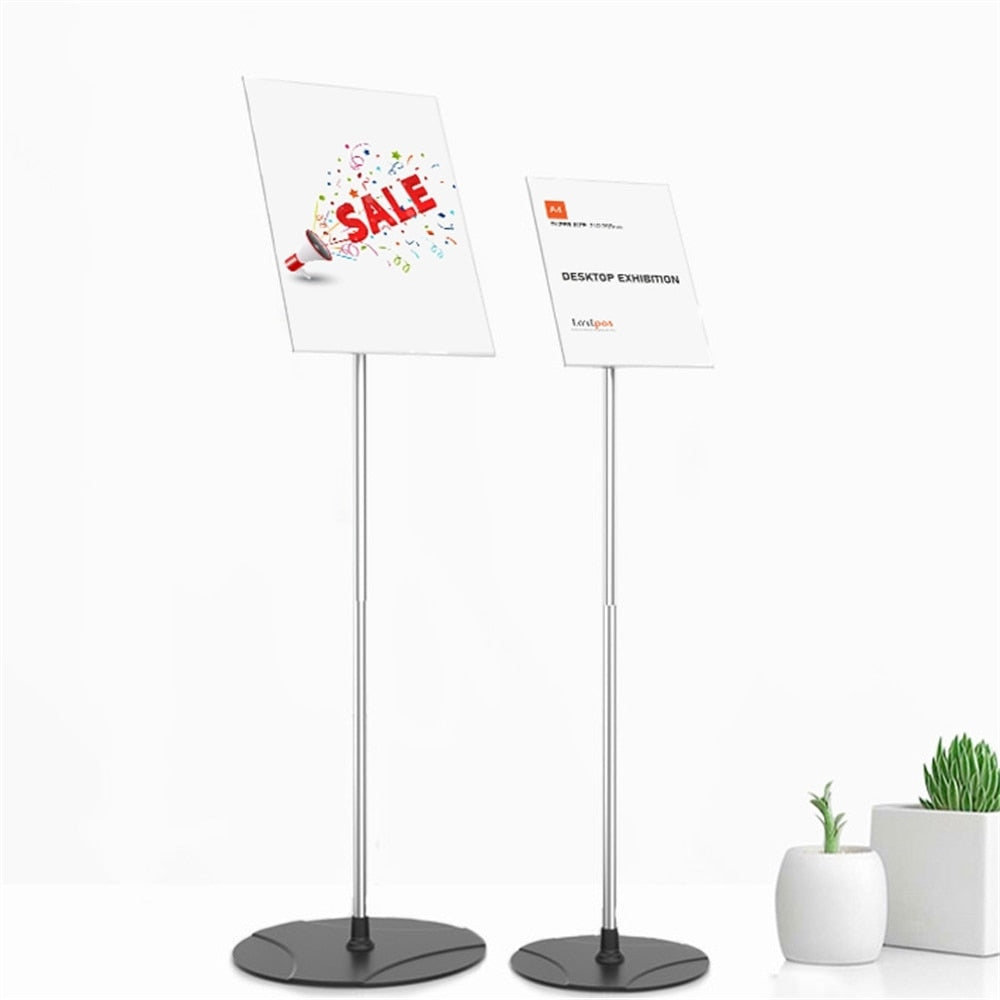 Metal floor standing A4 poster stand display stand