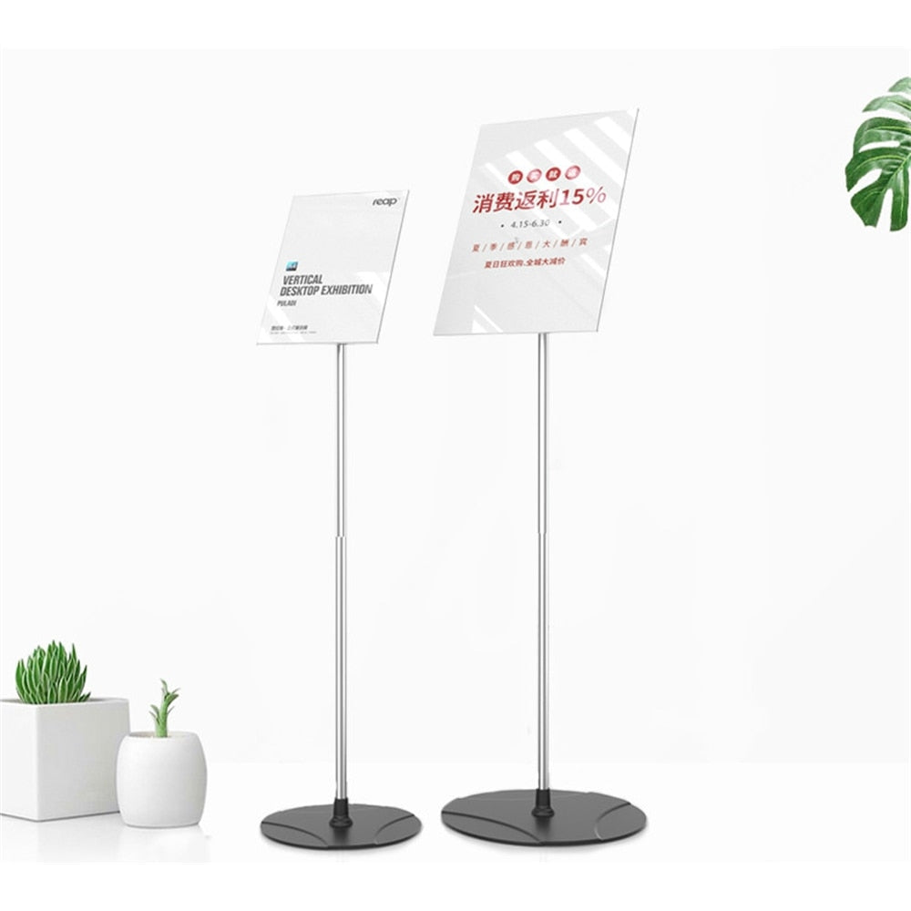 Metal floor standing A4 poster stand display stand