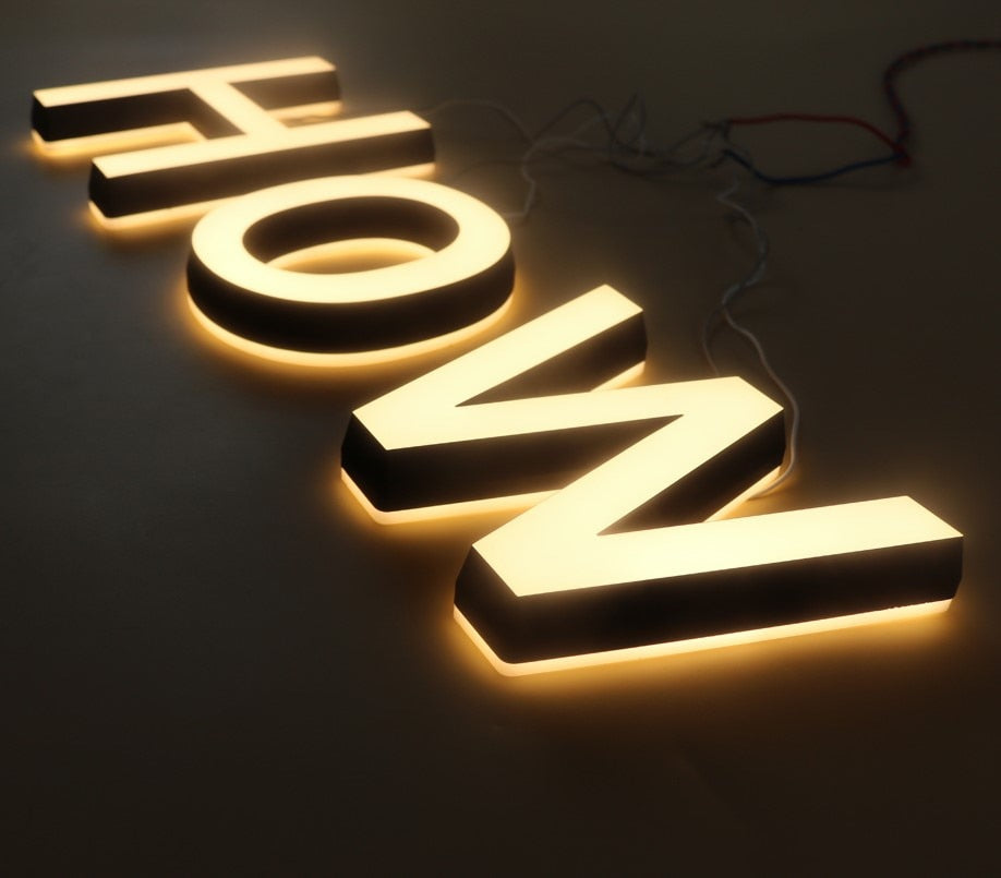 3D Acrylic Name Sign Acrylic LED Light Sign Acrylic LED Letter Sign