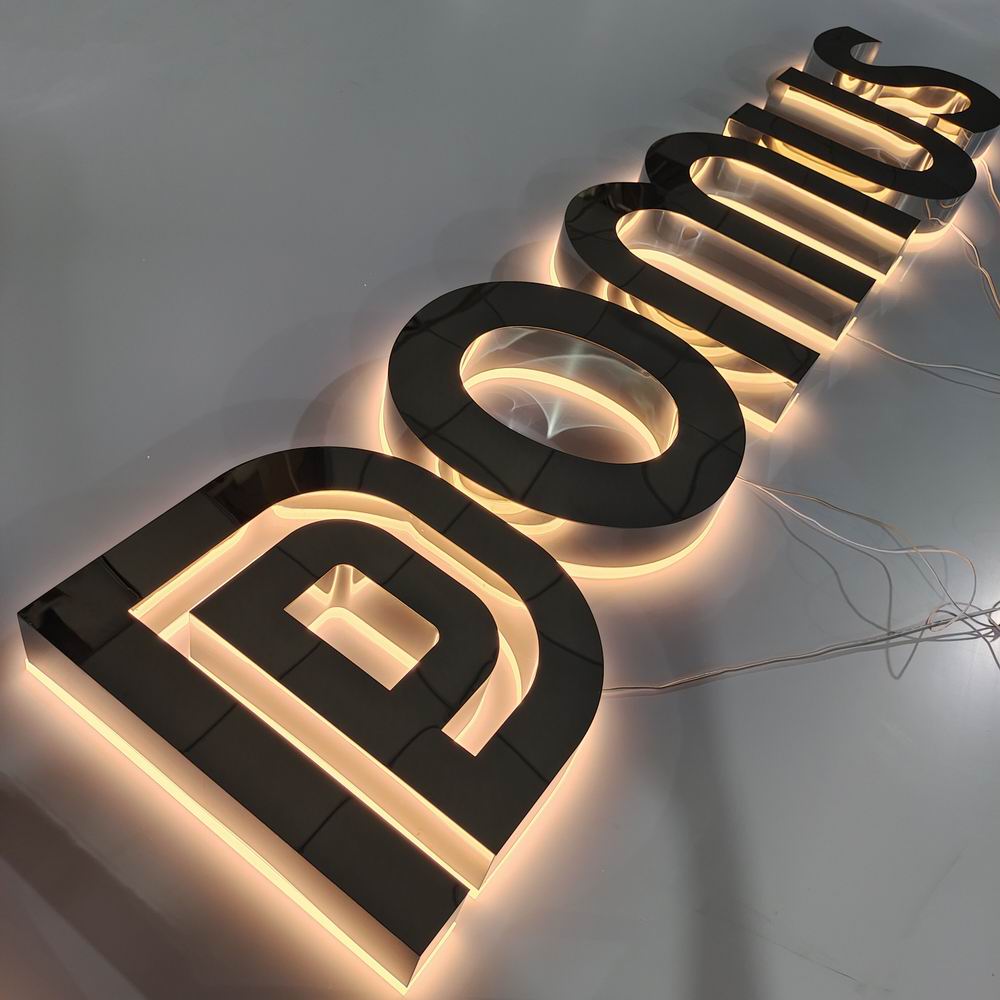 Commercial Customized Outdoor Indoor LED Customized 3D Metal Sign