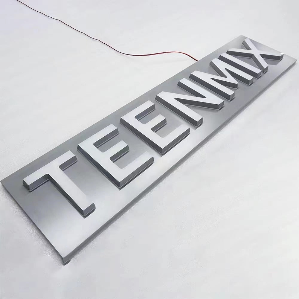 3d acrylic LED sign custom outdoor storefront illuminated letters