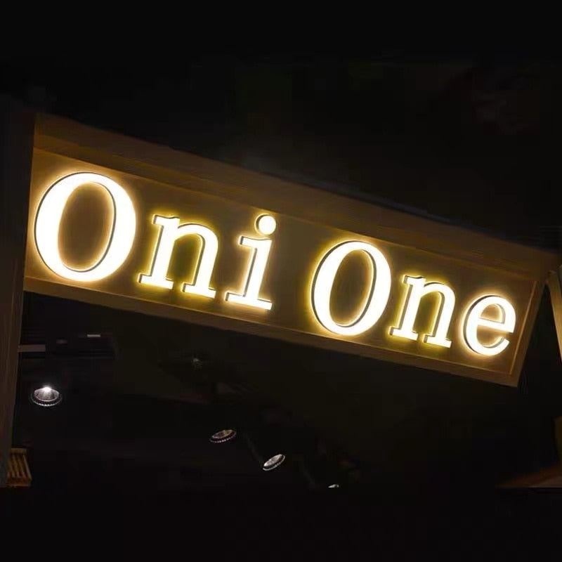 3d acrylic LED sign custom outdoor storefront illuminated letters