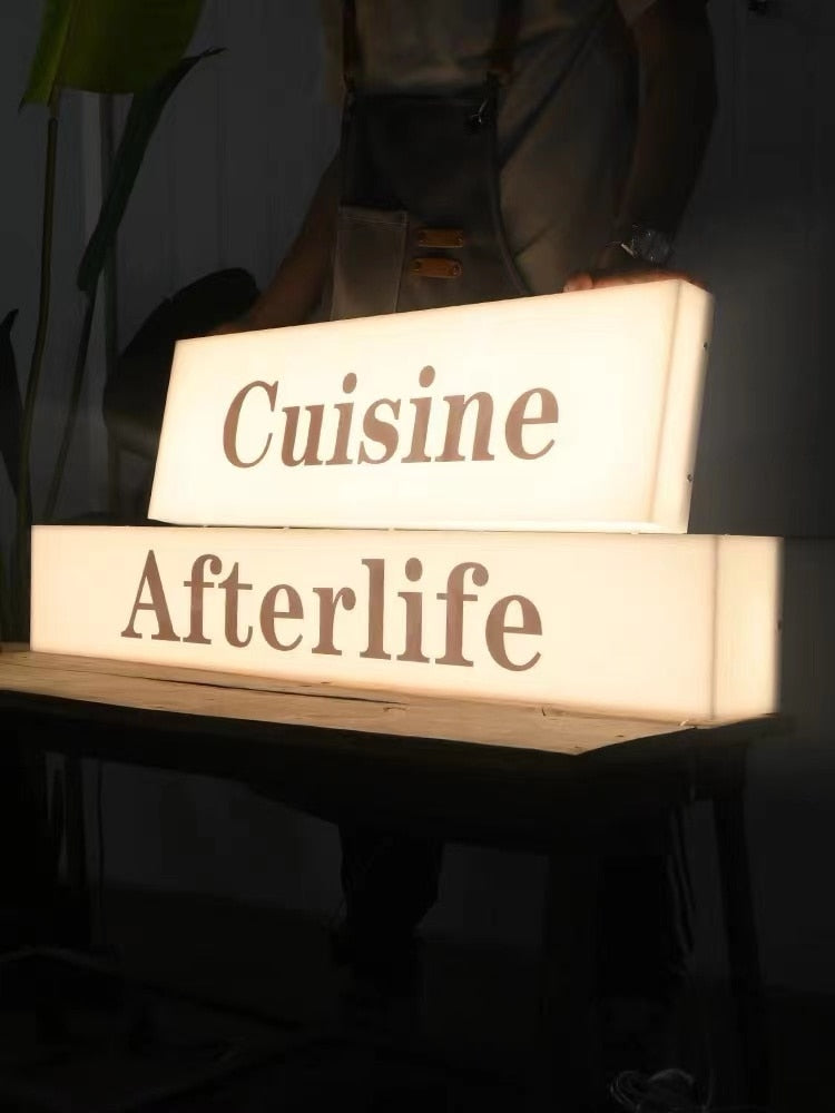 3D light box logo letters custom acrylic outdoor store sign