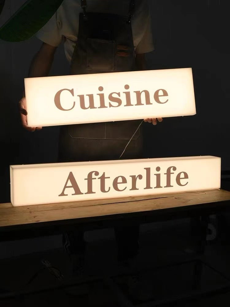 3D light box logo letters custom acrylic outdoor store sign