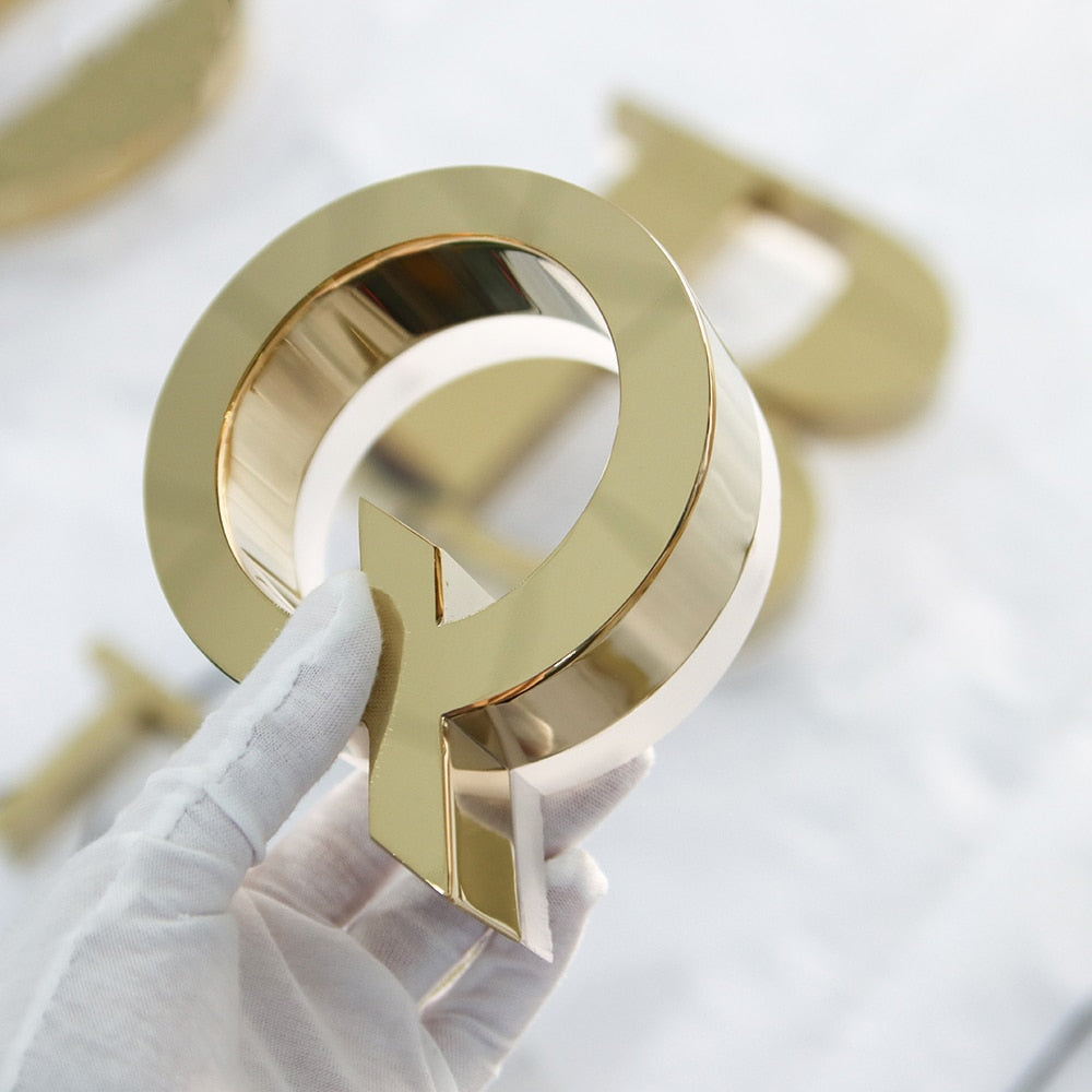 Outdoor 3D LED store name customization