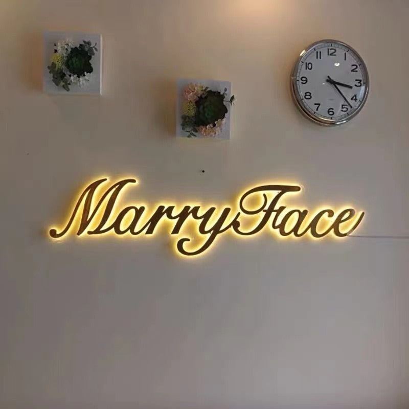 Outdoor 3D LED store name customization