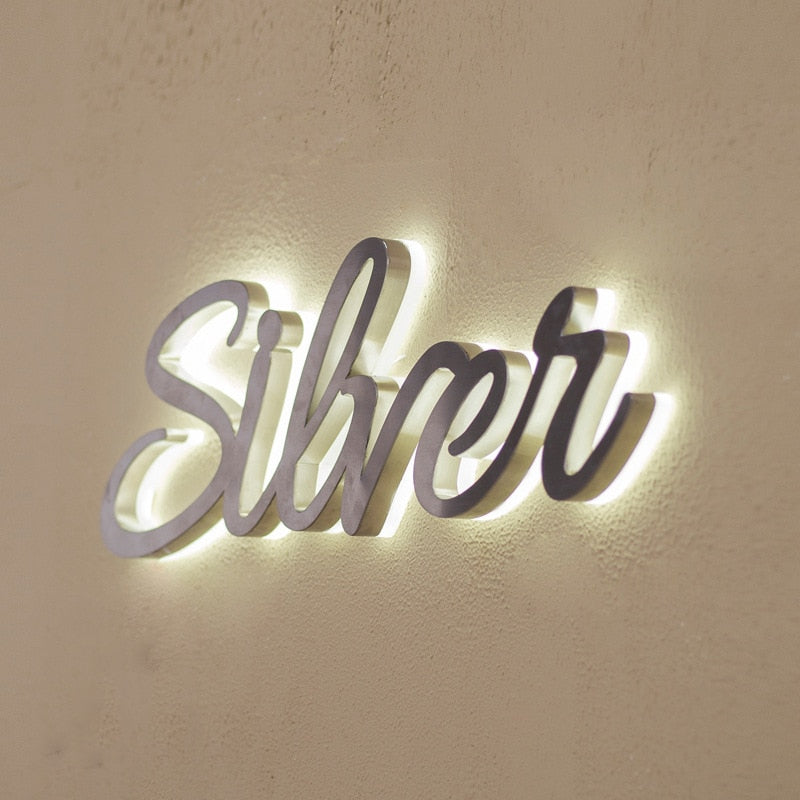 Outdoor 3D LED sign store name customization
