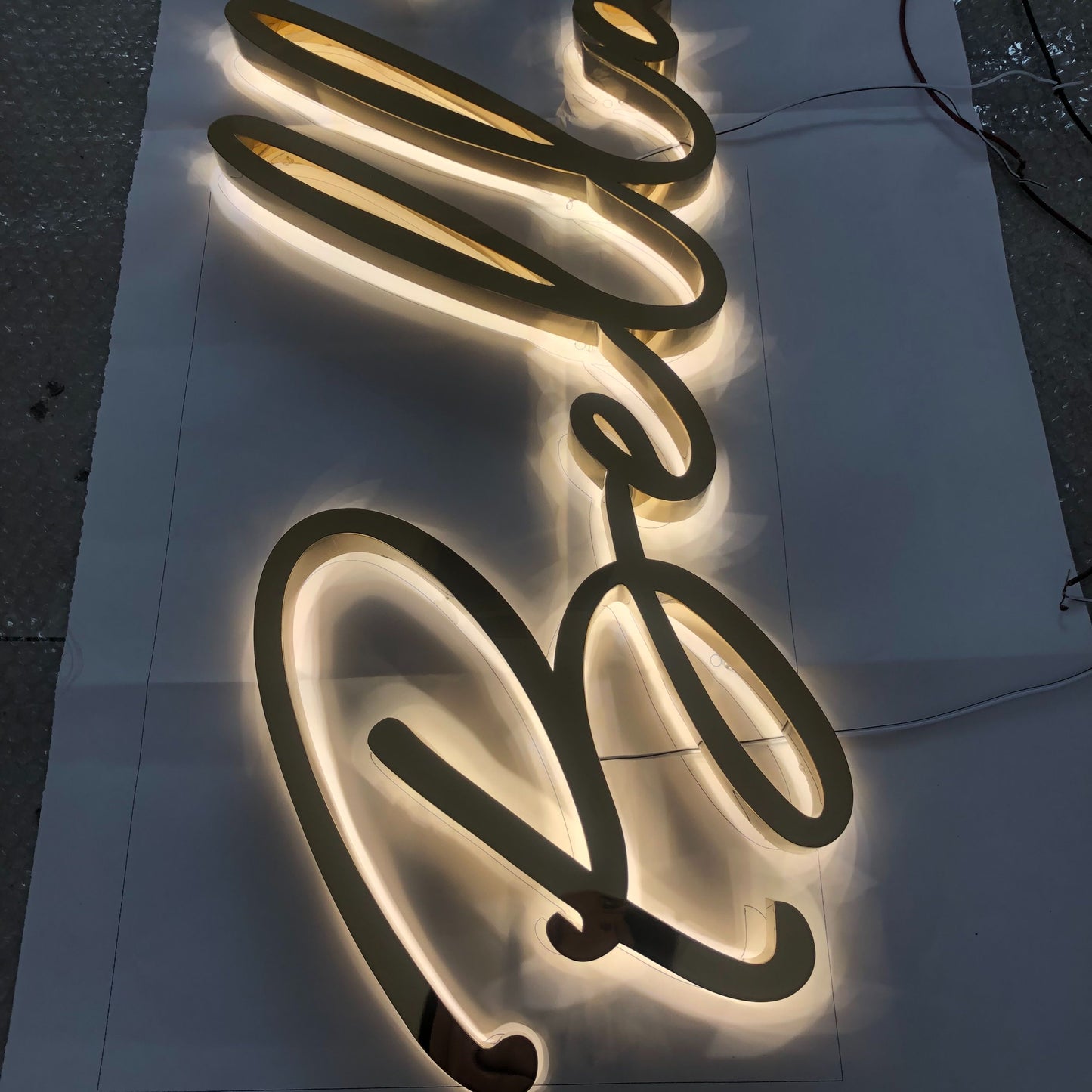 Outdoor 3D LED sign store name customization