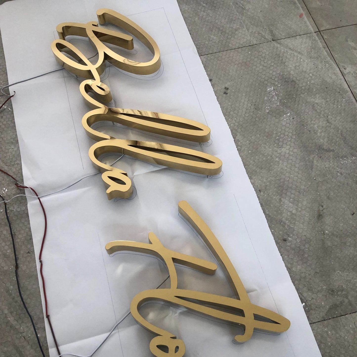 Outdoor 3D LED sign store name customization