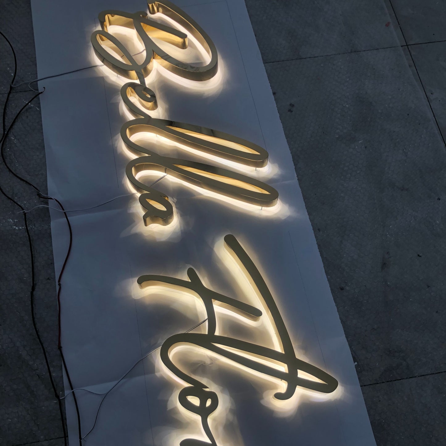 Outdoor 3D LED sign store name customization