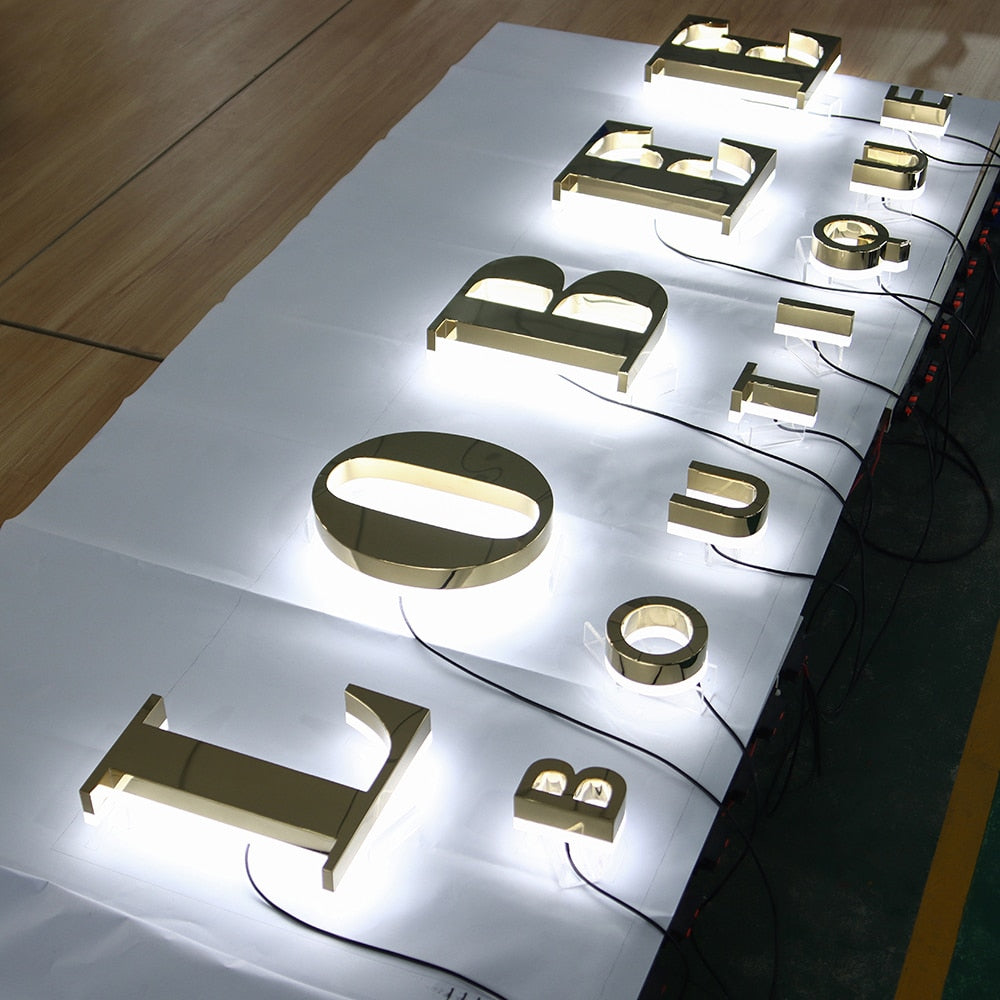 Outdoor 3D LED sign store name customization