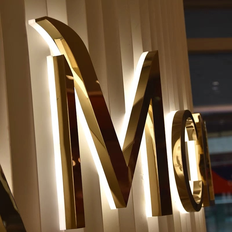 Outdoor 3D LED store name customization