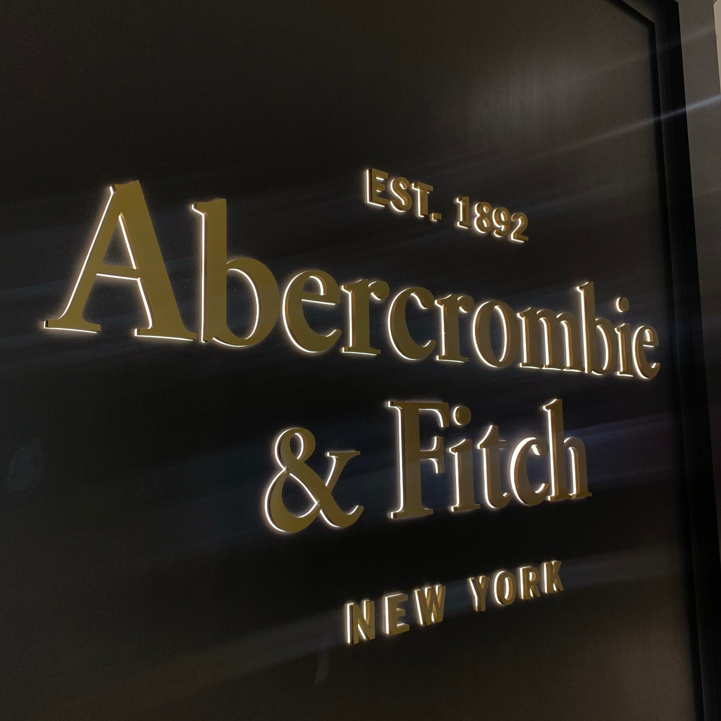 Customized stainless steel sign with gold 3D signature letters