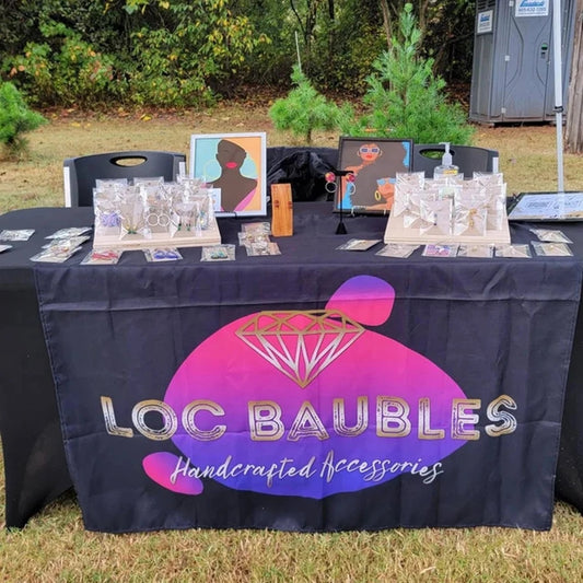 Custom Table Runner Pop Up Shop Sign Banner Embroiderer Personalized Wedding Party