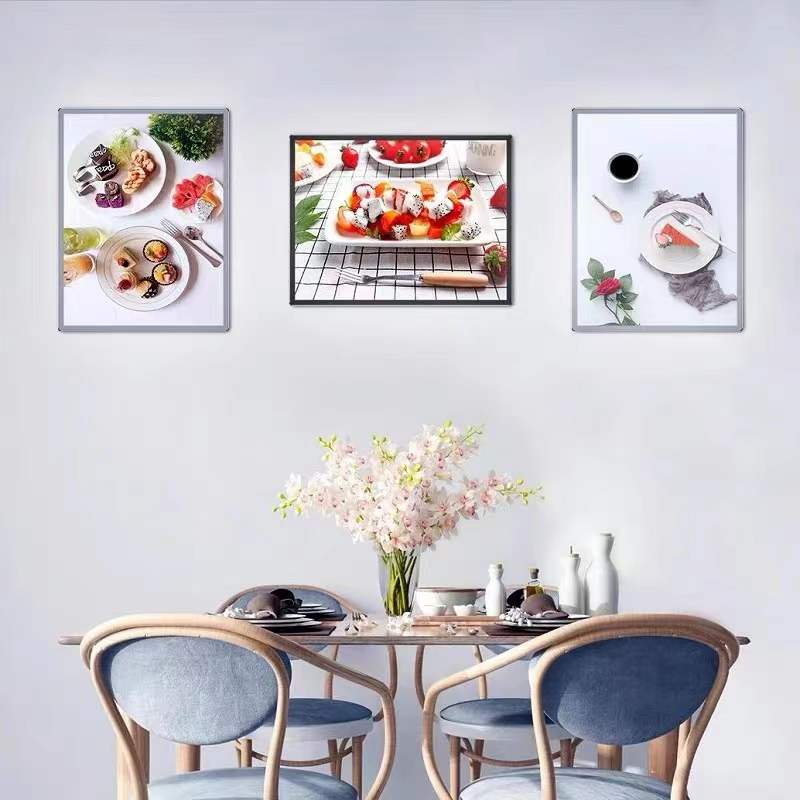 Customized ultra-thin light box hanging store advertising menu sign