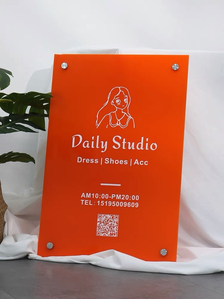 Customized modern house sign plaque house plate street name glass effect acrylic house plate