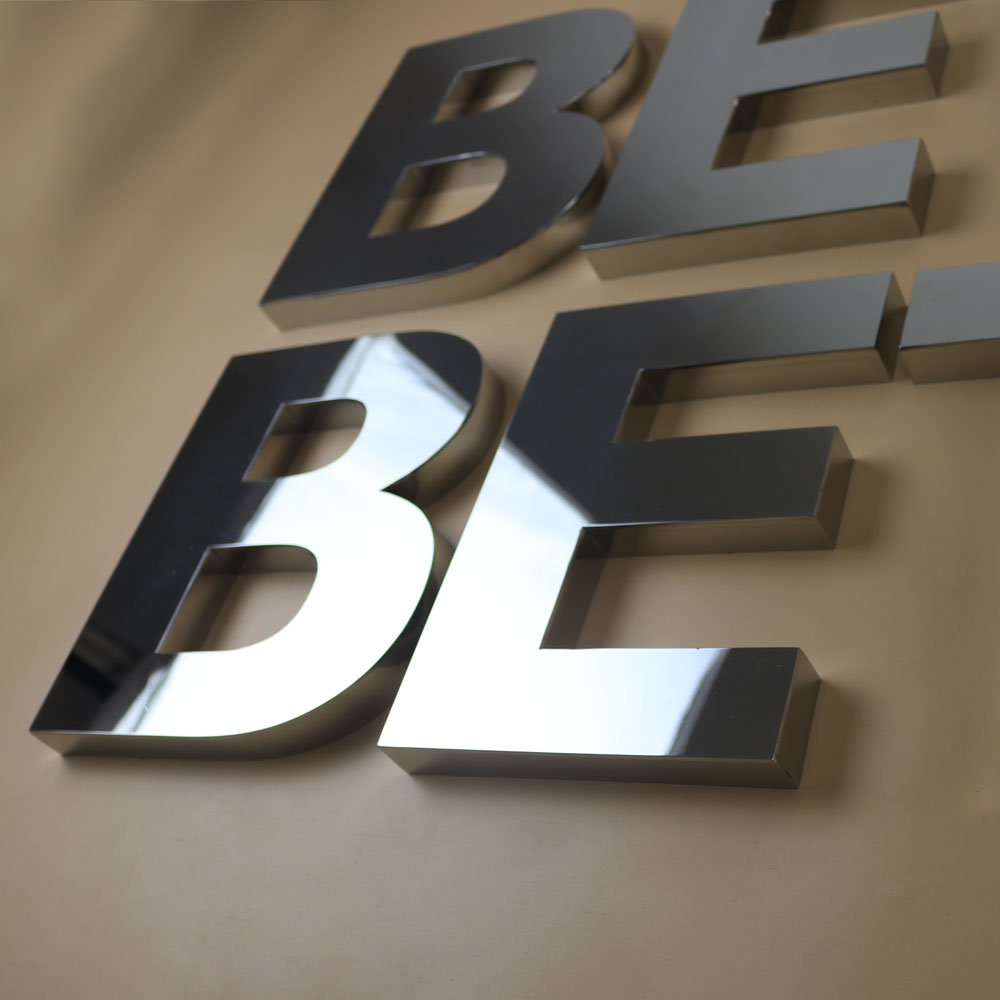 Custom laser cut metal logo 3D letters