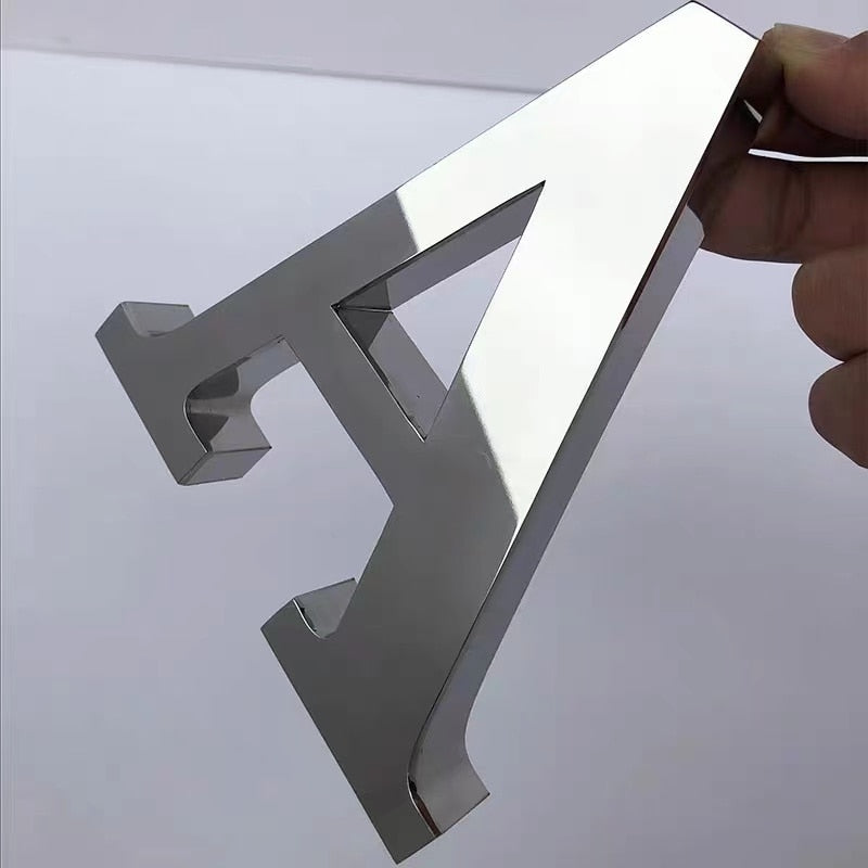 Custom laser cut metal logo 3D letters