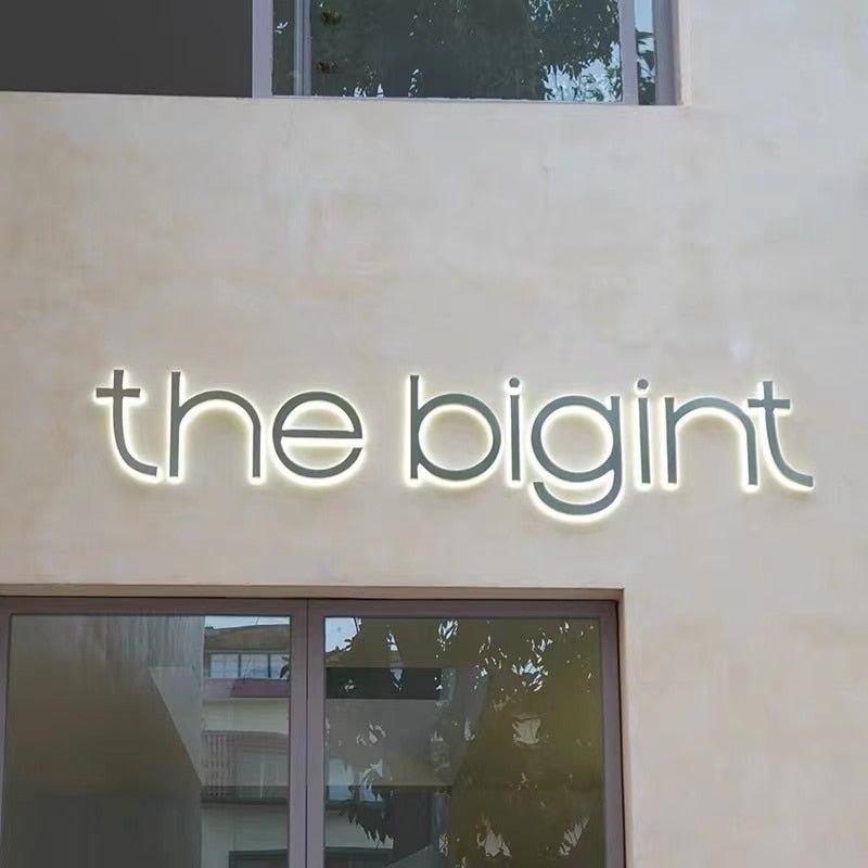 Customized outdoor antique stainless steel backlit LED letters