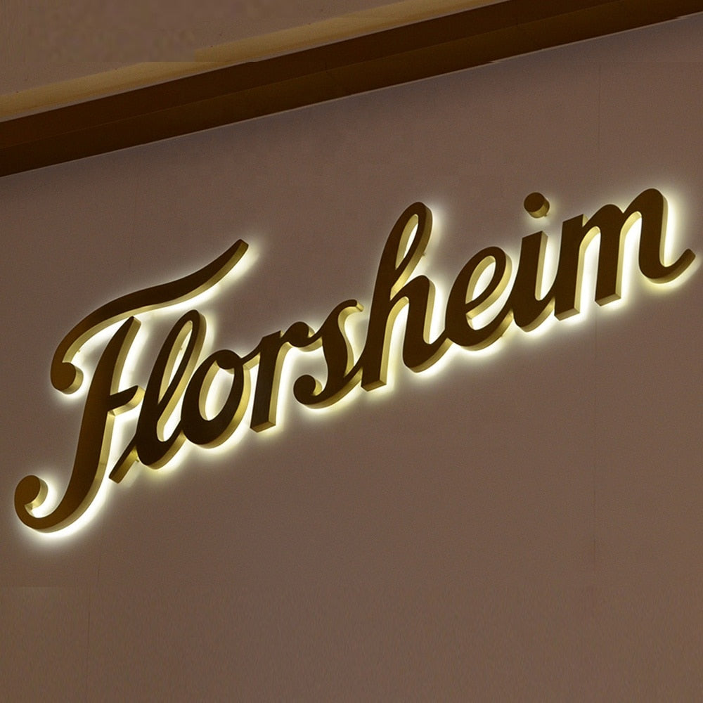 LED 發光牆標誌 3D 標誌定制 LED 標誌板