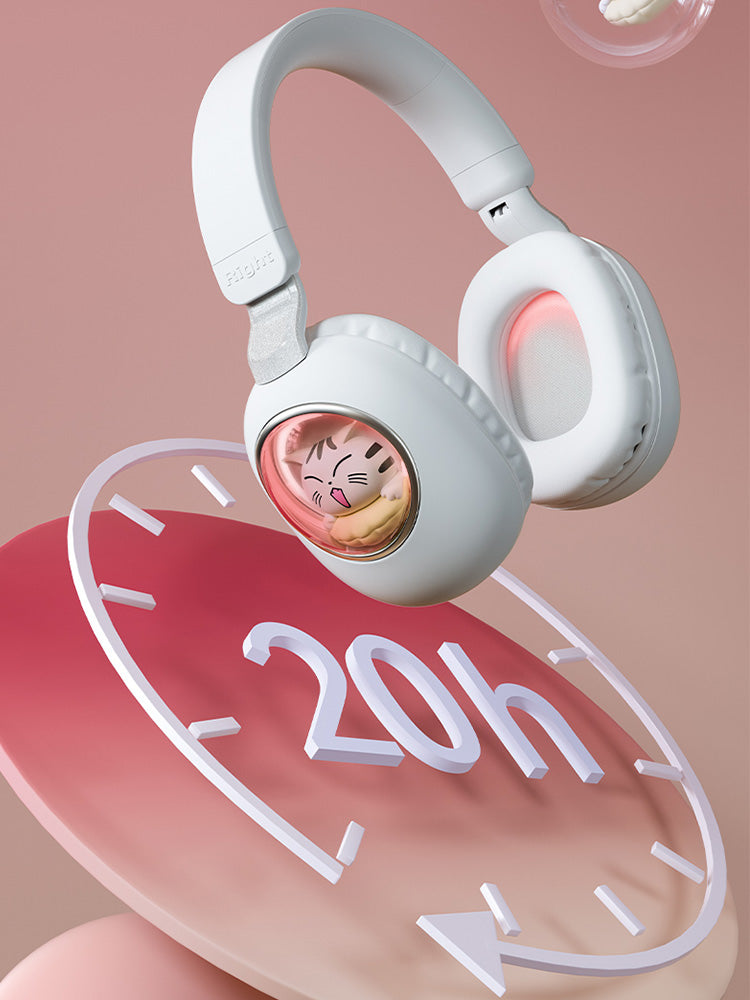 Cute cartoon luminous pet head-mounted Bluetooth headset B4 wireless Bluetooth headset