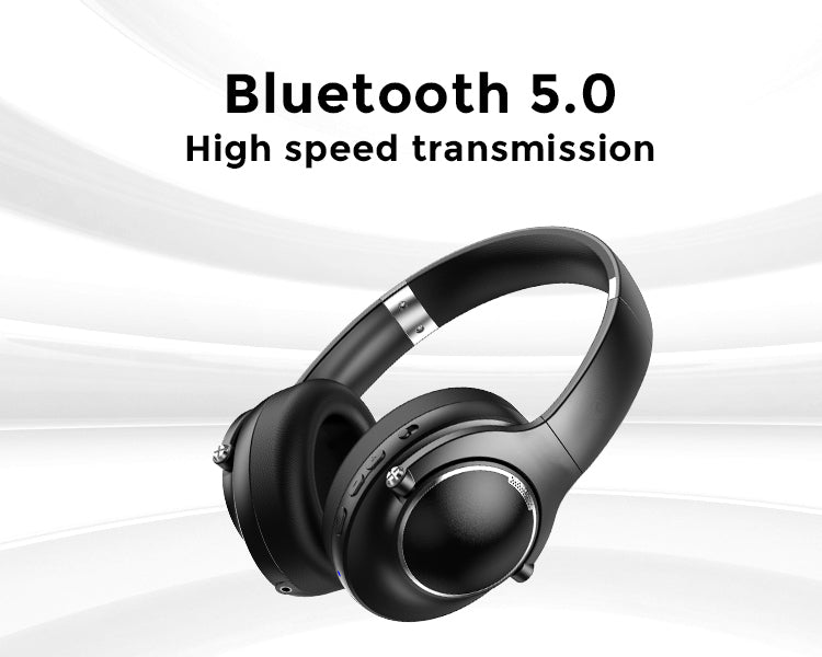 Head-mounted Stereo ANC Active Noise Cancellation Wireless Bluetooth 5.0 Headphones