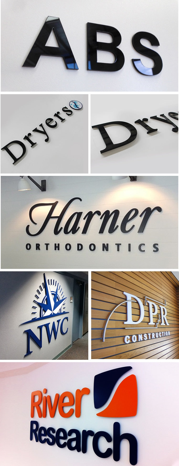 Modern premium advertising logo acrylic cut logo business design