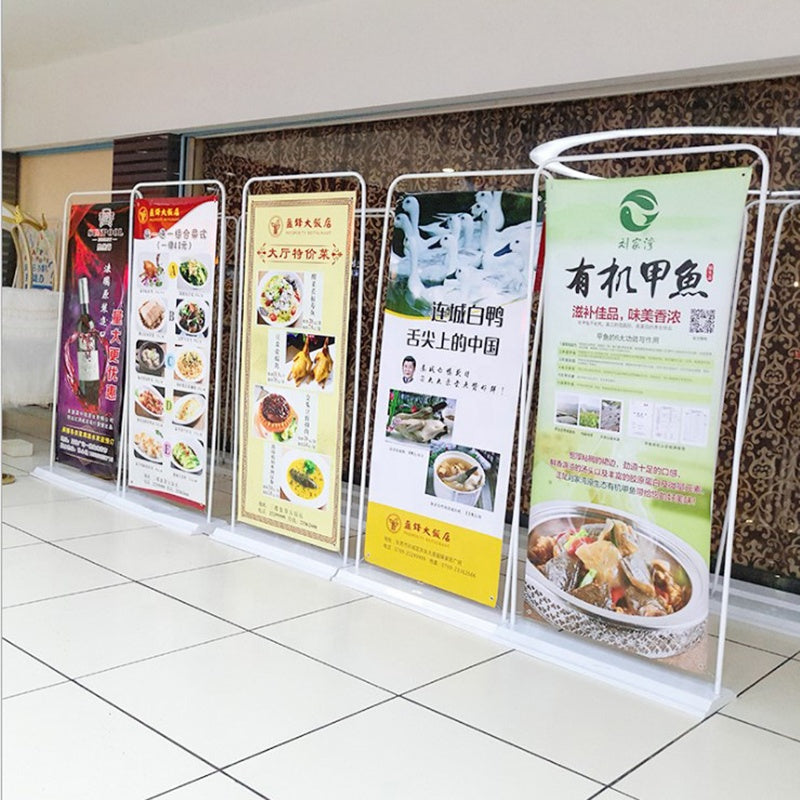 Metal door poster rack 80 * 180 / 60 * 160 door display rack thickened billboard picture hanger