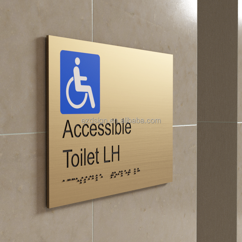 Brass office door sign meeting room sign