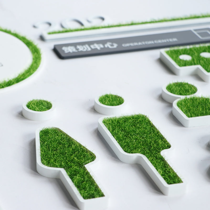 Customized acrylic green plant signs