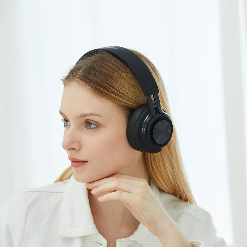 Professional DJ Studio Foldable Wireless Black Headphones